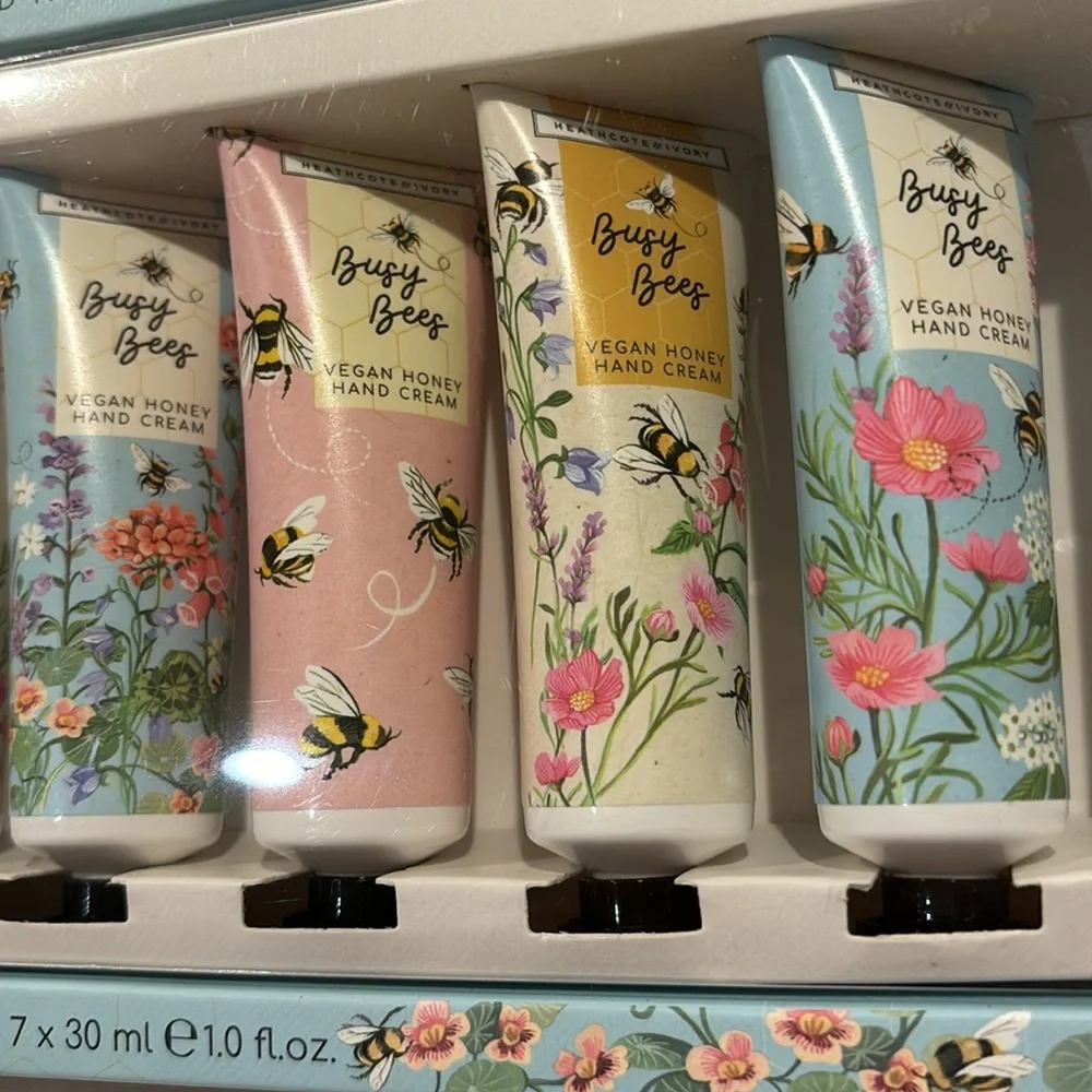 Busy Bee Hand Cream Collection Heathcote & Ivory 7X 1.0oz tubes NWT Vegan Honey - Picture 5 of 16